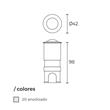 Hilus empotrable de piso Ø42 mm.sin driver