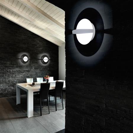 Saturn Mini aplique de pared blanco Grok