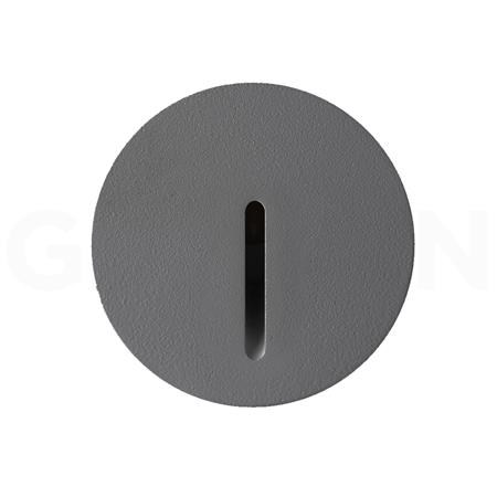 Lalu R empotrable de pared Ø650mm.Negro text.