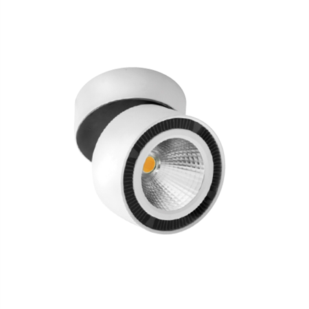 Kozmo R plafon de techo Ø125mm.dimerizable blanco tex.