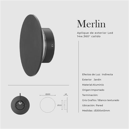 Merlin aplique de exterior